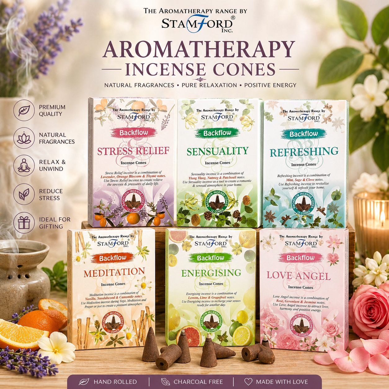 Stamford Aromatherapy Backflow Cones