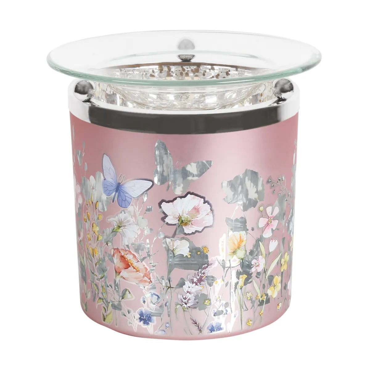 Tealight Wax Melter Pink Butterfly 10cm