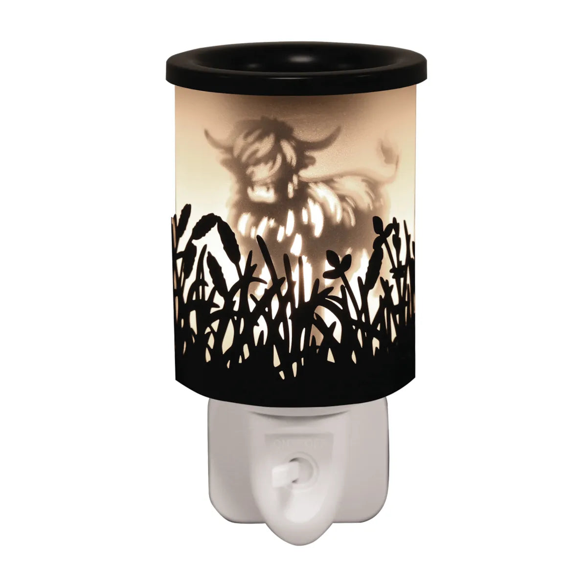Plug In Highland Cow Black 14cm