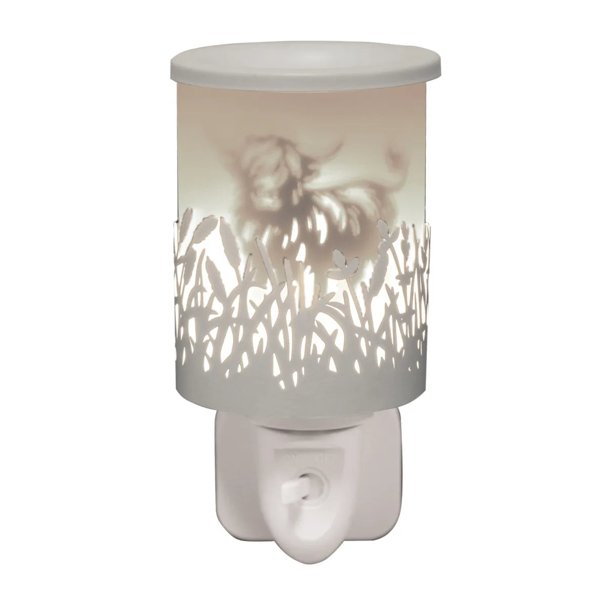 Plug In Highland Cow White 14cm